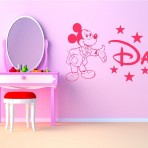 PERSONALISED MICKY MOUSE VINYL WALL ART STICKER